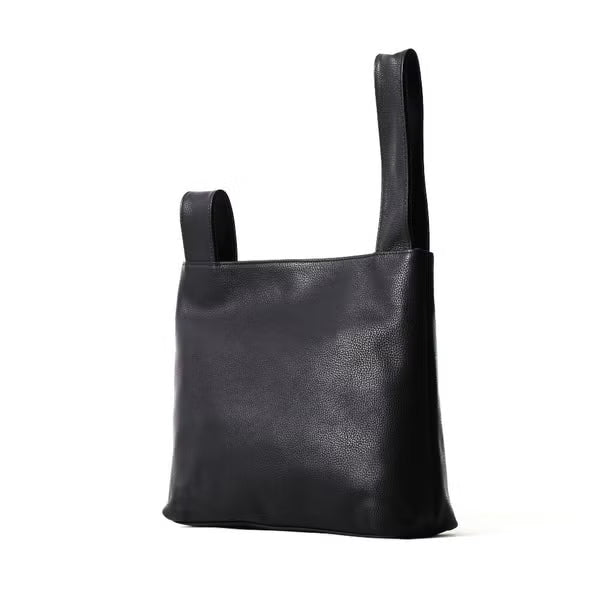 Dual-Shape Convertible Soft Leather One Mile Shoulder Tote Bag