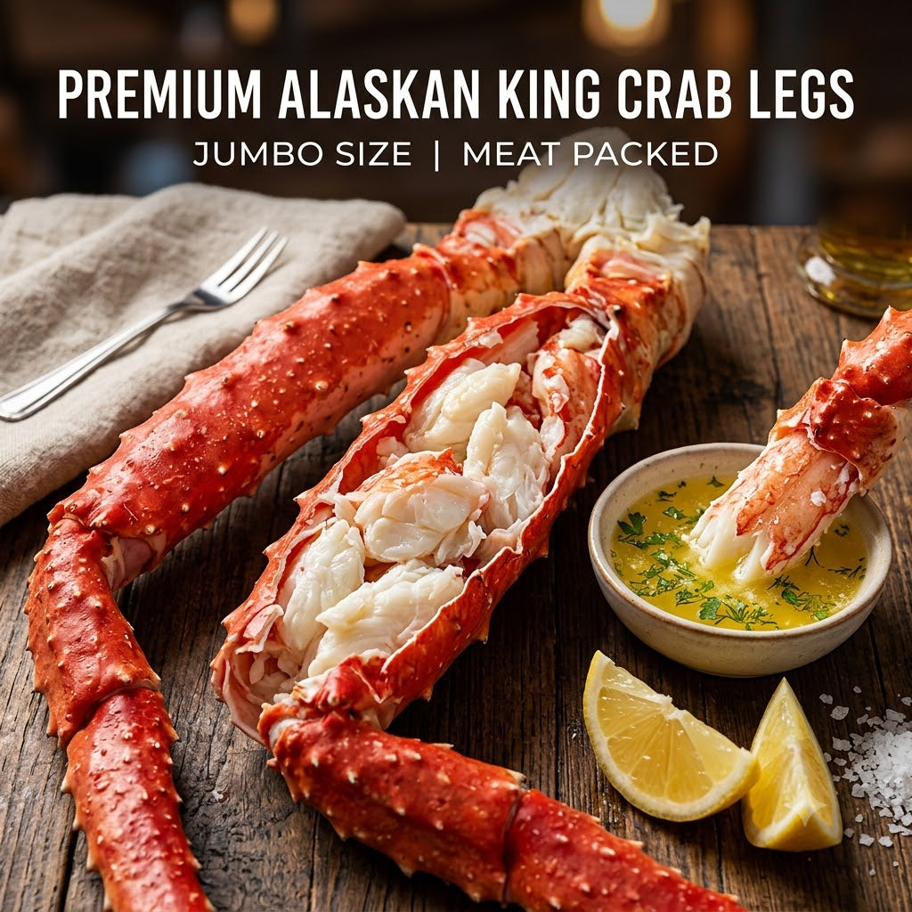Jumbo Alaskan King Crab Legs – Extra Thick Legs Packed With Sweet, Tender Meat | Premium Frozen Seafood